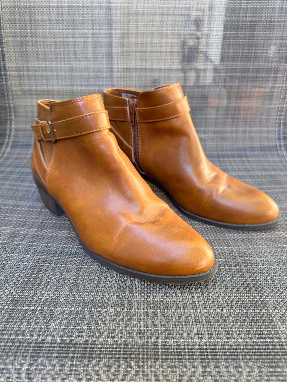 American Eagle Ankle Booties Women 8-1/2 Brown 1-1/2 in Heel Fall Festival